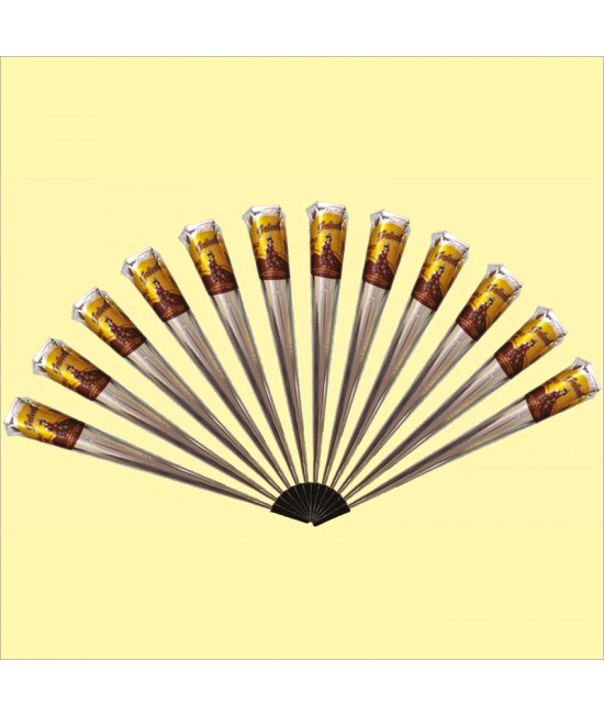 Golecha Maroon Jumbo Gold Henna Cone