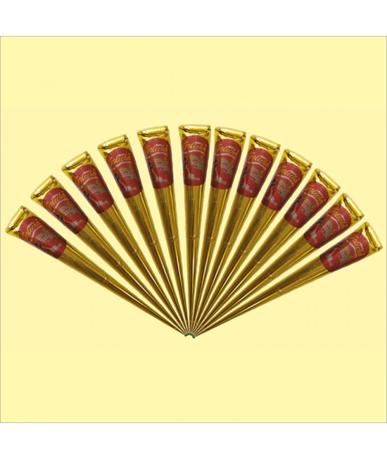 Golecha 100 Percent Natural Jumbo Gold Henna Cone