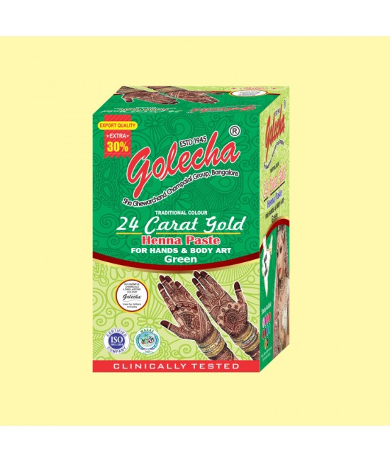 Golecha 24 Carat Gold Green Henna Paste Tube